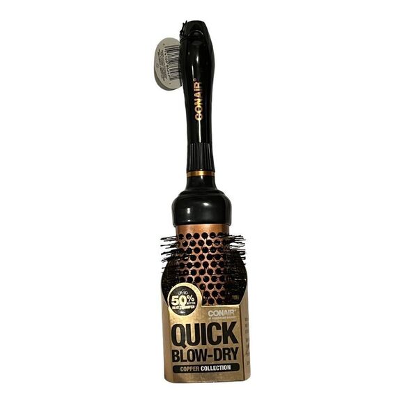 Conair Copper Collection Quick Blow-Dry Thermal Square Hairbrush New - Picture 1 of 3